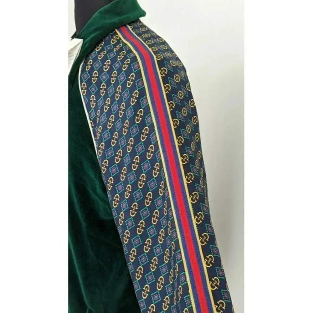 NWT Gucci Men's Bi-Material Oversize Jacket Horsebit Print Size M (MSRP $2,200)
